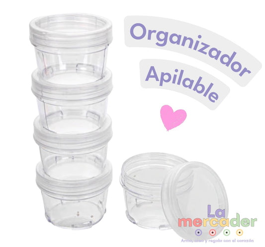 2 pz Organizadores Apilables Transparentes