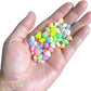 100gr Cuentas Corazón Glossy Multicolor 8 mm para Bisutería 500pz