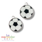 2 Pz Dije Balón de Fútbol 20 mm | Charm Metálico Esmaltado Blanco y Negro, para Pulseras y Llaveros