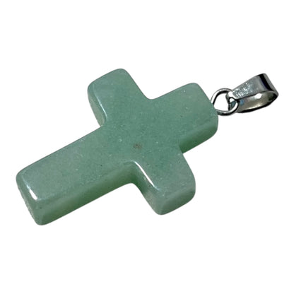 1pz dije Cruz piedra Natural 2.5cm