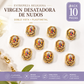 10 Piezas Virgen Desatadora de Nudos Doble Vista 14mm Plastimetal con Resina |para Bisutería y Rosarios