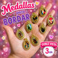 Medallas Religiosas para Bordar Doble Vista 3 cm- dije metálico