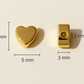 1gr (3pz) corazón de chapa de oro 5mm