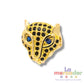 Dije Cabeza de Jaguar con Zirconias en Chapa de Oro – 11 mm | Fuerza y estilo en cada detalle