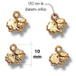 2pz dije borrego 10mm chapa de oro