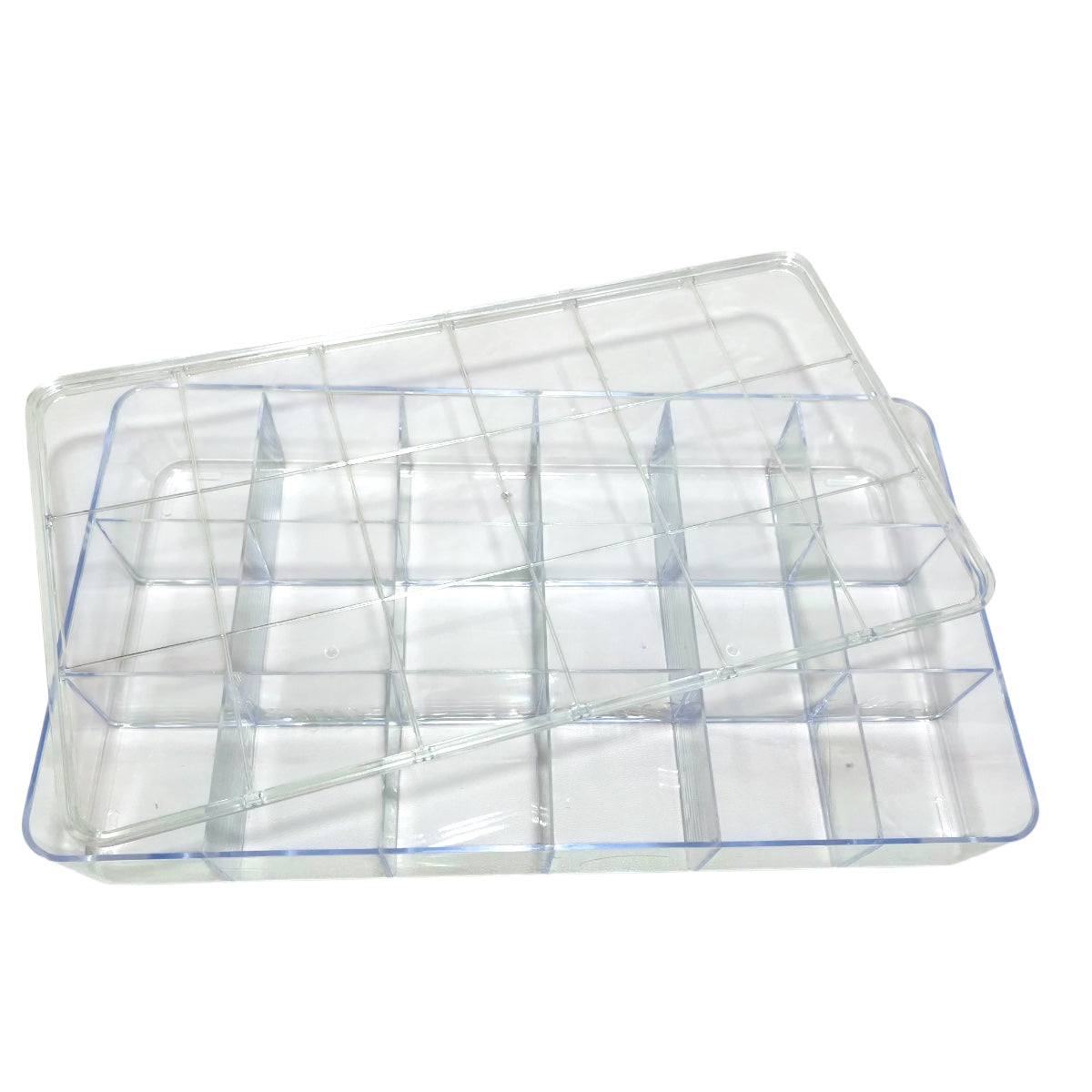 Caja Organizadora de Acrílico Transparente - 18 divisiones