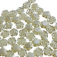 100 pz Rosas de Acrílico Aperlado Beige 11 mm | Insumo Decorativo para Bisutería Creativa