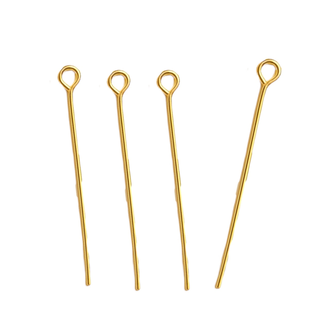 1gr (10pz) Alfiler de engarce de Chapa de Oro 2.5cm