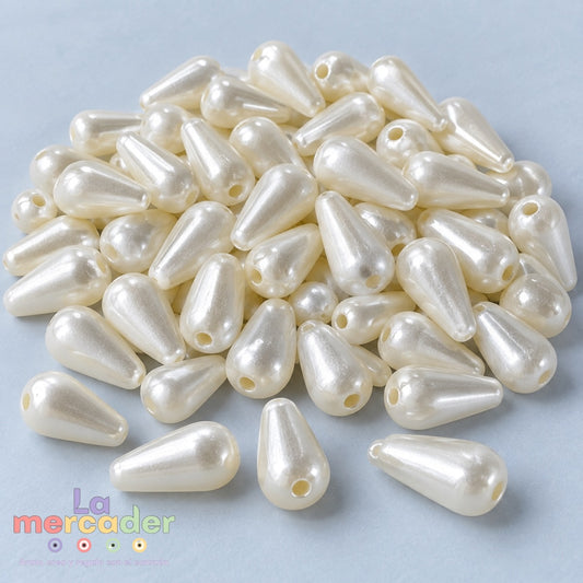 Gotas Aperladas Acrílicas 8x14 mm para Bisutería | 100 pz o 250 g