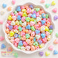 100gr Cuentas Corazón Glossy Multicolor 8 mm para Bisutería 500pz