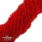 Cristal Redondo Rojo Cherry 6mm y 8mm para Bisutería