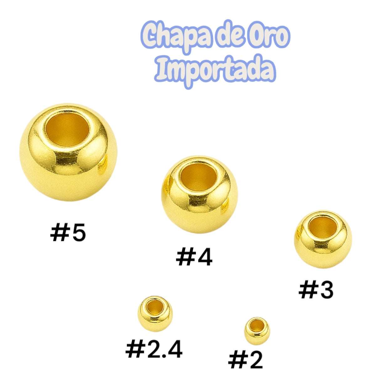 1 gr de Bola Lisa de Chapa de Oro