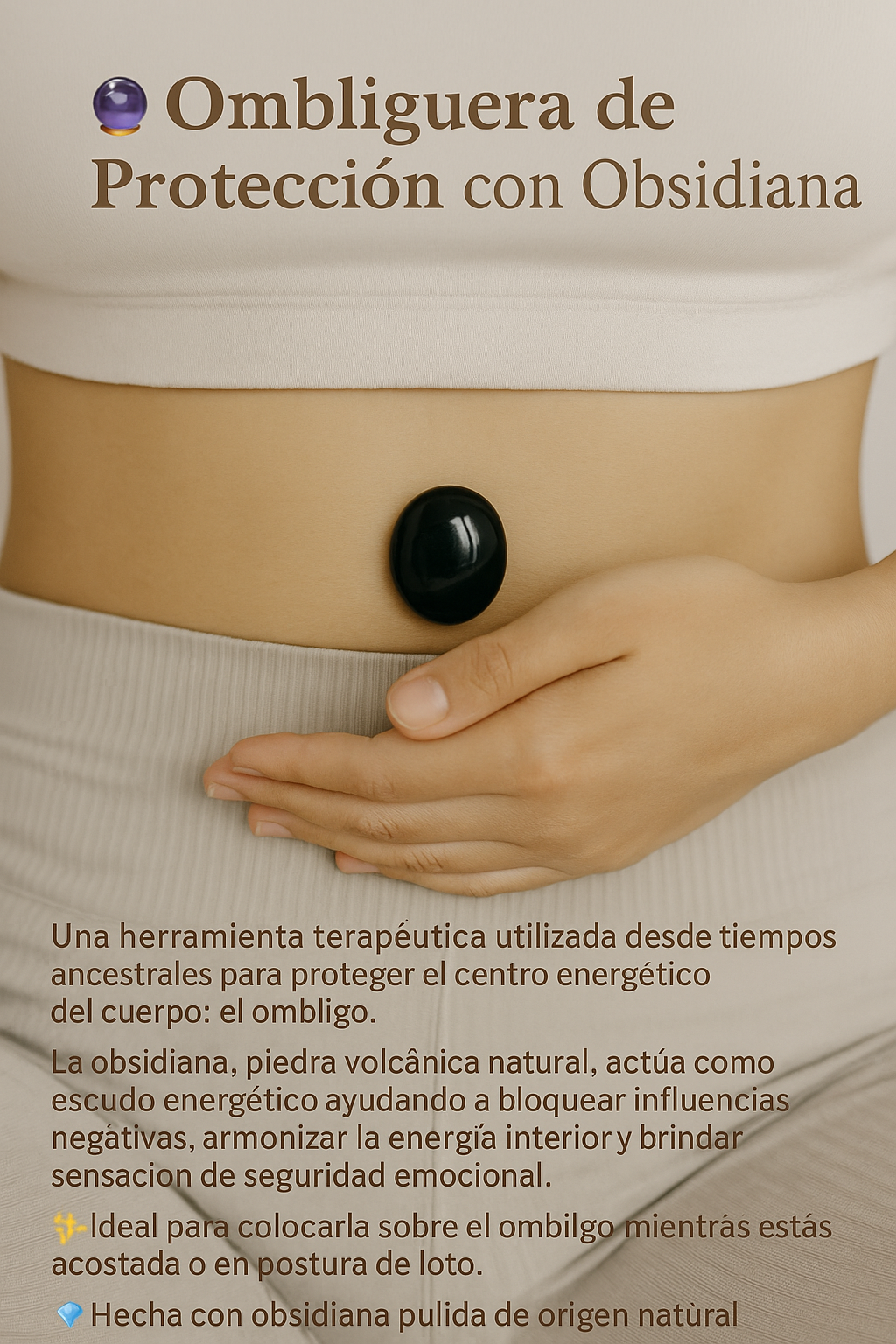 Ombliguera de protección de obsidiana.
