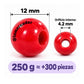 Bolas Chicle 12 mm para Bisutería, 250 g, 11 Colores a Elegir