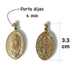 1 Medalla Virgen de Guadalupe Chapa de Oro