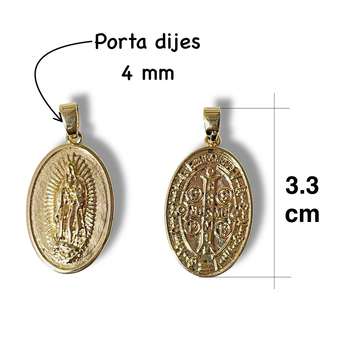 1 Medalla Virgen de Guadalupe Chapa de Oro