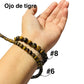 1 tira de Ojo de tigre #6 piedra natural, joyería y bisutería