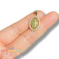 Dije Virgen de Guadalupe Oro Laminado ✨ Doble Vista (4 Micras) con Zirconias | Medalla Religiosa Premium La Mercader