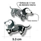 1 pz Dije Perrito Esqueleto, Salchcicha Acrílico