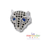 Dije Cabeza de Jaguar Micro Pavé en Chapa de Rodio – 11 mm | Elegancia moderna con un toque salvaje