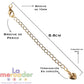Extensión de Cadena con Perico y Corazón Chapa de Oro 14K 8.8 cm para Pulseras y Collares