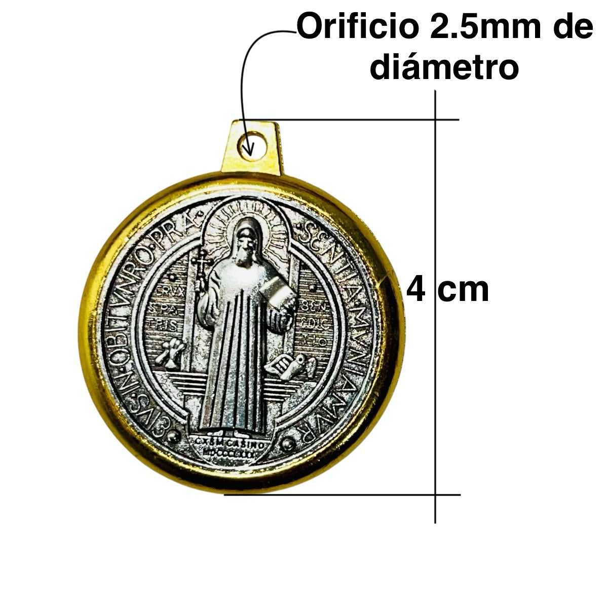 1 Medalla San Benito 3.5cm metálica