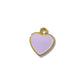 1 Dije Corazón Esmaltado Chapa de Oro