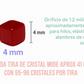 1 tira Cristal Cubo 4mm para joyería y bisutería