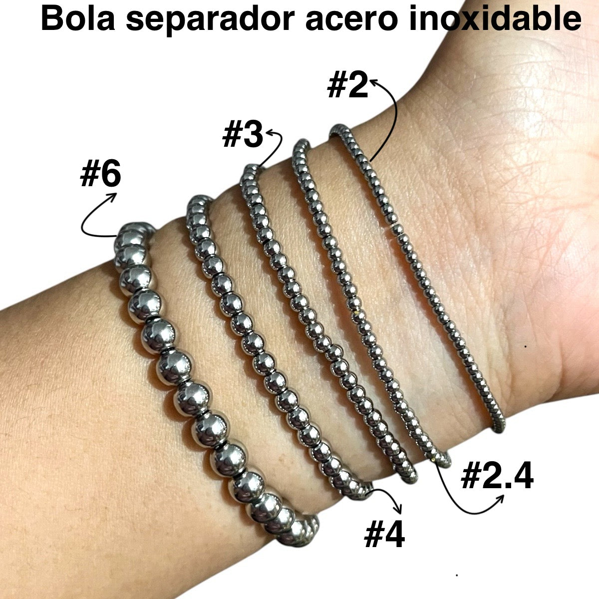 100pz separadores Acero Inoxidable