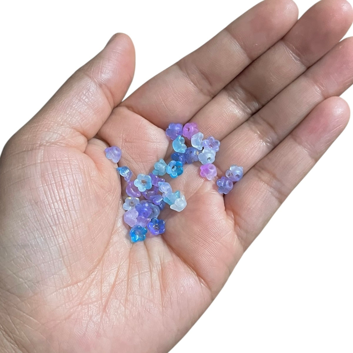 Set 100 Flores Mini Acrílicas 6mm Para Pulseras y Collares