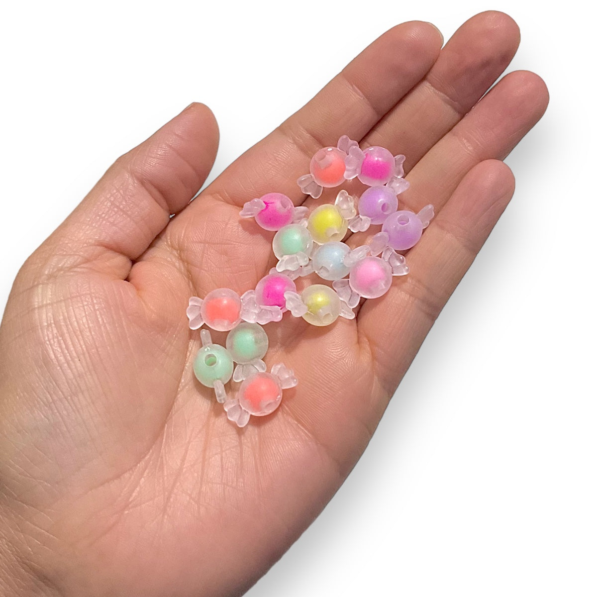 50 pz cuentas candy acrílicas colores para bisutería y manualidades