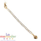 Extensión de Cadena con Perico y Corazón Chapa de Oro 14K 8.8 cm para Pulseras y Collares