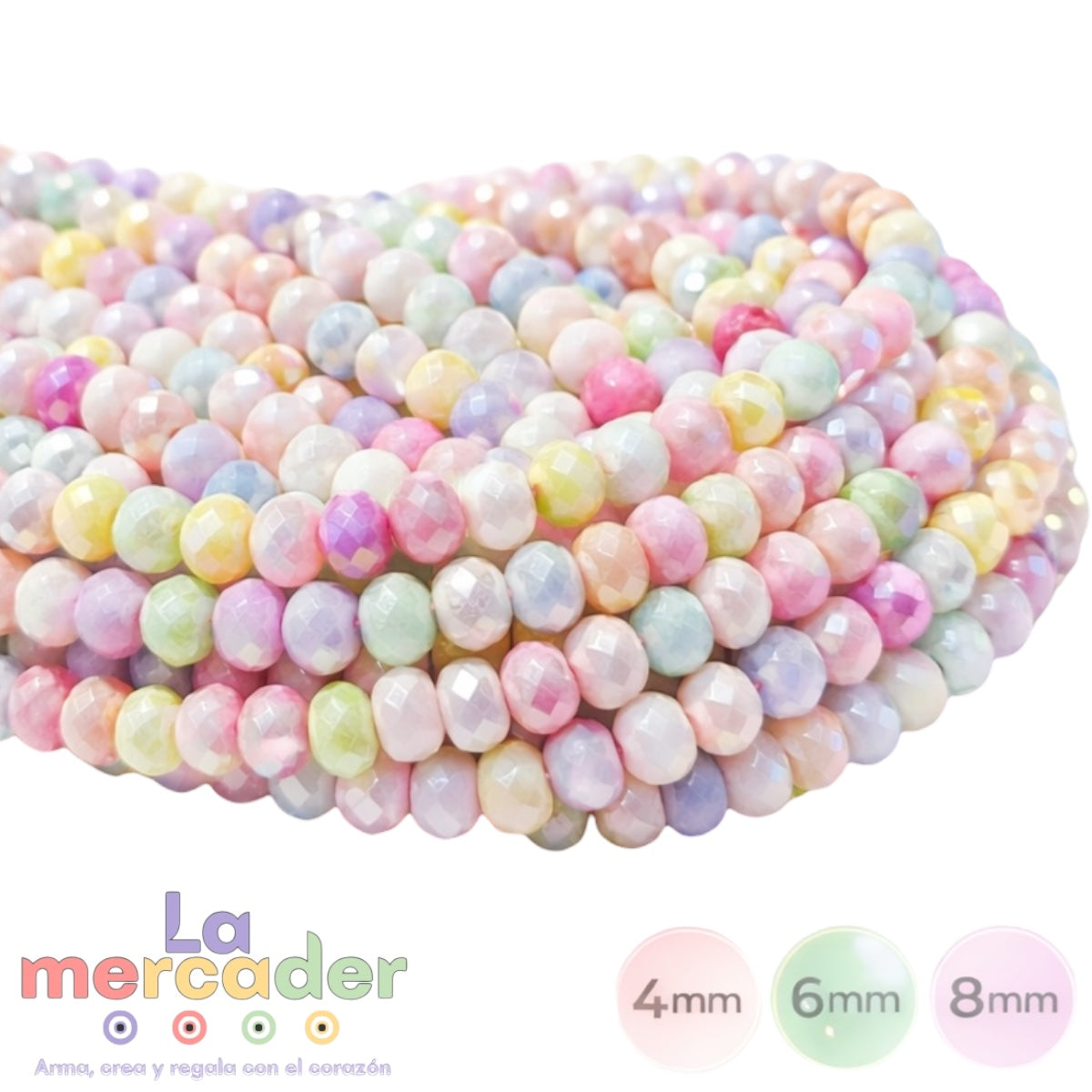 1 Tira de Cristal Premium Multicolor Candy Pastel