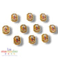 10 Piezas Virgen Desatadora de Nudos Doble Vista 14mm Plastimetal con Resina |para Bisutería y Rosarios