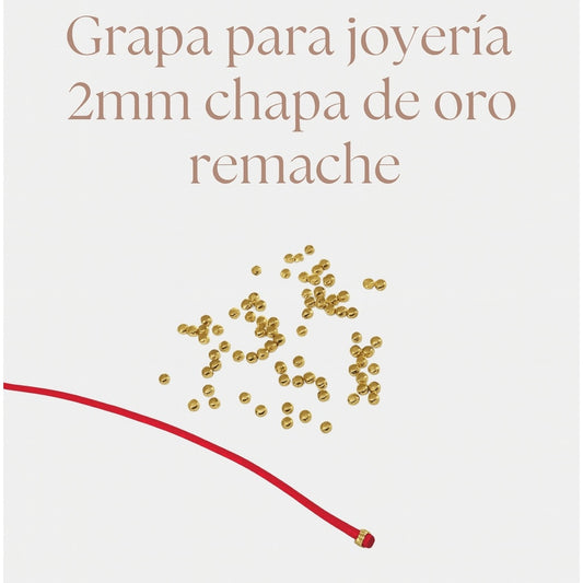 1gr Grapa 2.0mm Chapa de Oro  (80pz x gramo)