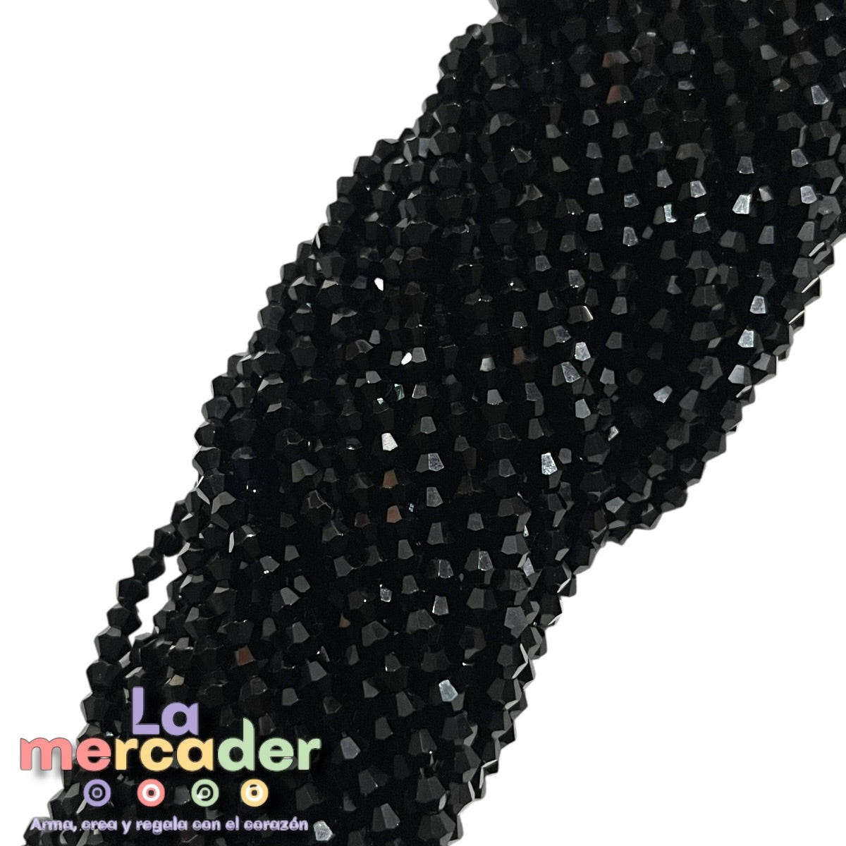 Cristal Bicono 4mm  | Tira de 75–78 Piezas | Colores Vibrantes para Pulseras y Collares