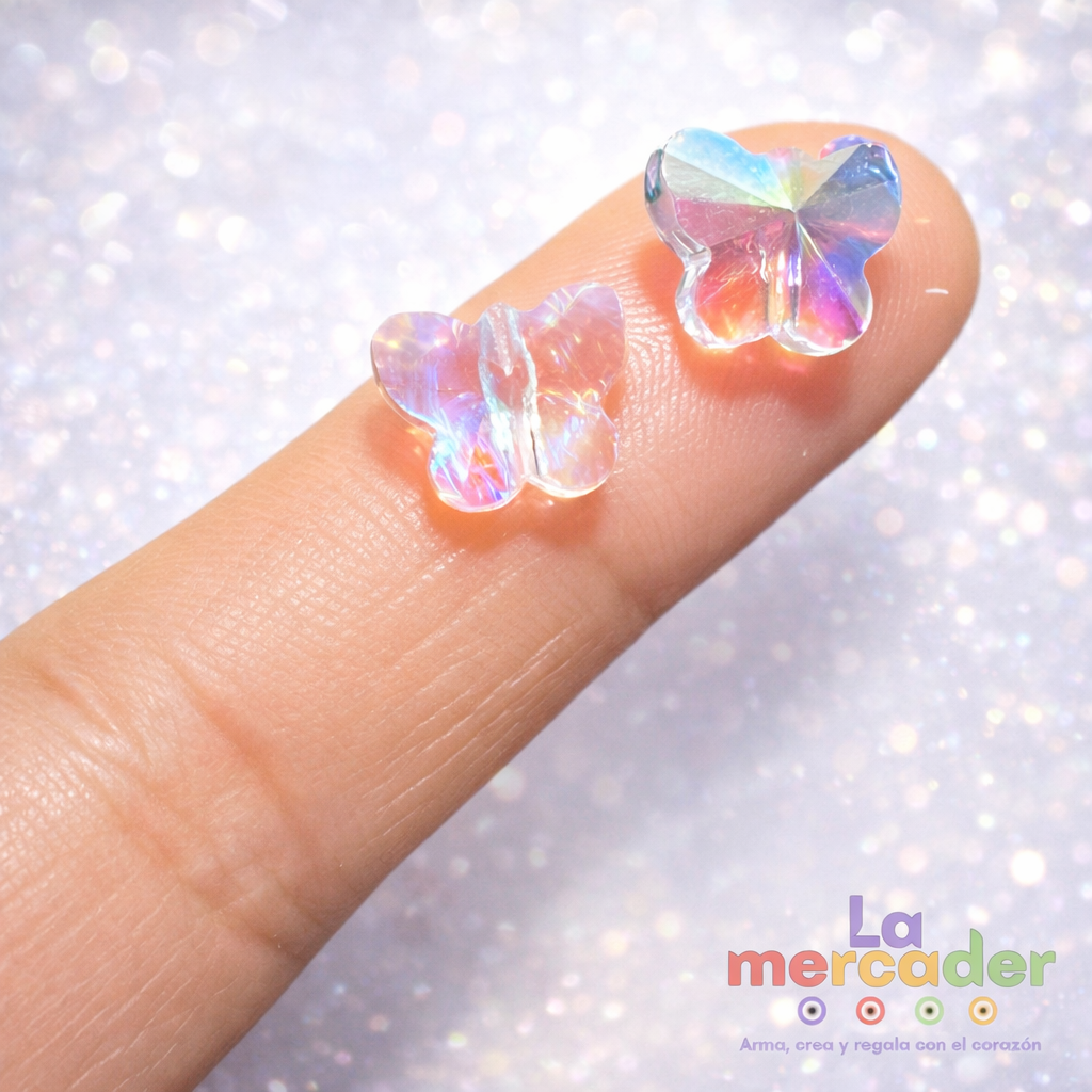 👉 Mini Tira Mariposa Cristal AB – Tipo Swarovski