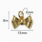 1 pz Moño Chapa de Oro 3D