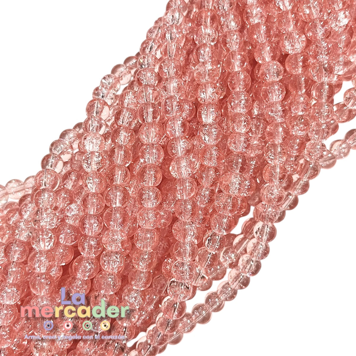 1 Tira Acrílico Cristal Craquelado #6 – Tira de Cuentas Brillantes | Colores Variados