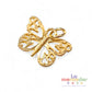 1 pz Dije Mariposa Calada Chapa de Oro