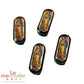 4 piezas Cuenta de Madera Virgen de Guadalupe con Resina Doble Vista 25mm | para Rosarios y Bisutería Religiosa