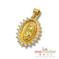 Dije Virgen de Guadalupe Oro Laminado ✨ Doble Vista (4 Micras) con Zirconias | Medalla Religiosa Premium La Mercader