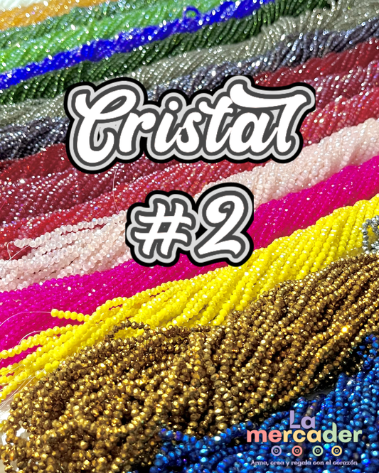 Cristal Facetado #2 (2mm) para Pulseras y Collares | 148-158 Piezas