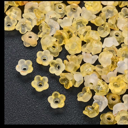 Set 100 Flores Mini Acrílicas 6mm Para Pulseras y Collares