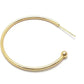 2pz de media Arracada chapa de oro 2.5cm