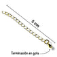 Extensor de cadena 5cm Chapa de Oro