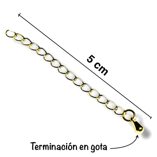 Extensor de cadena 5cm Chapa de Oro