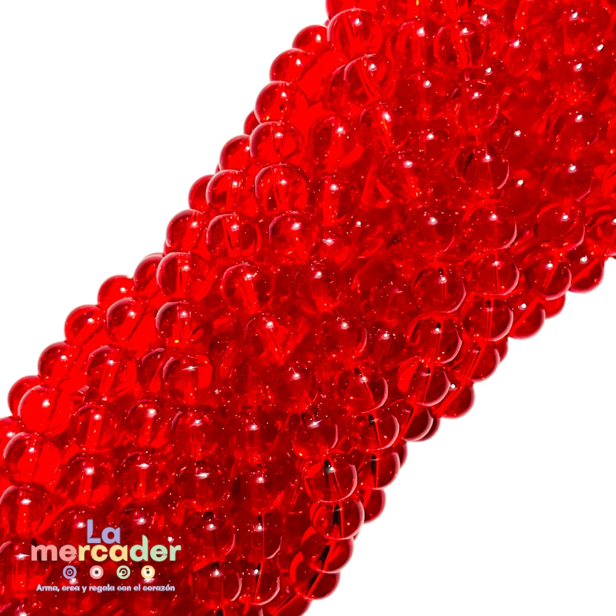 Cristal Redondo Rojo Cherry 6mm y 8mm para Bisutería