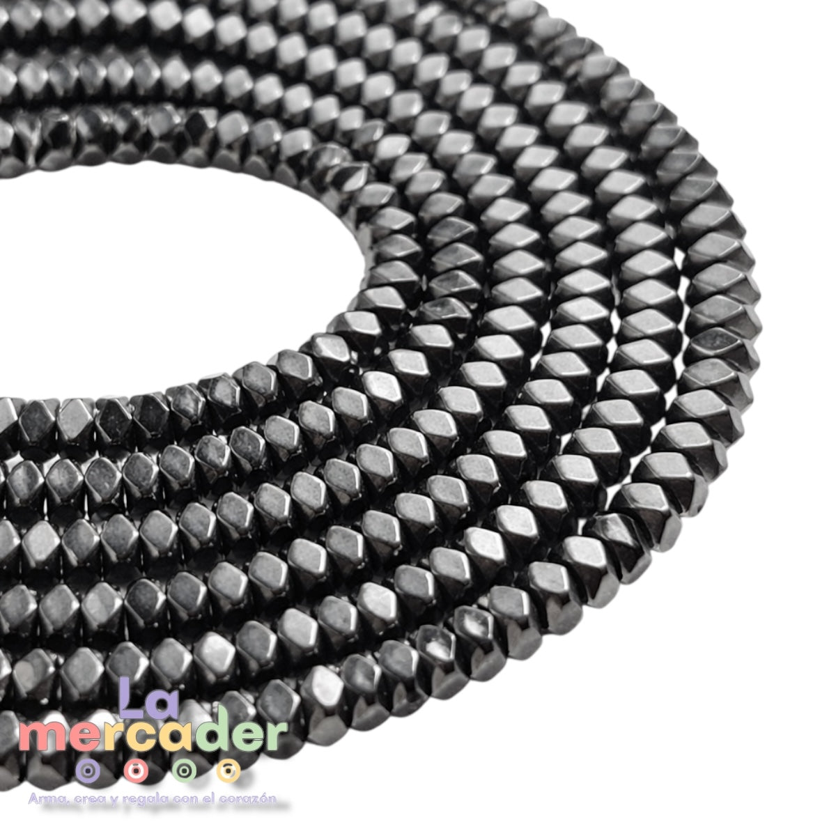 Cuentas de Hematita Facetada Rombo | Diamond Cut | Bisutería