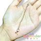 Extensión de Cadena con Perico y Corazón Chapa de Oro 14K 8.8 cm para Pulseras y Collares
